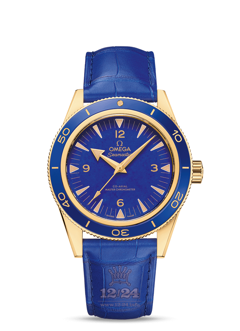 Omega Seamaster Watch 234.63.41.21.99.002 41 mm Yellow gold Case Dark blue Dial