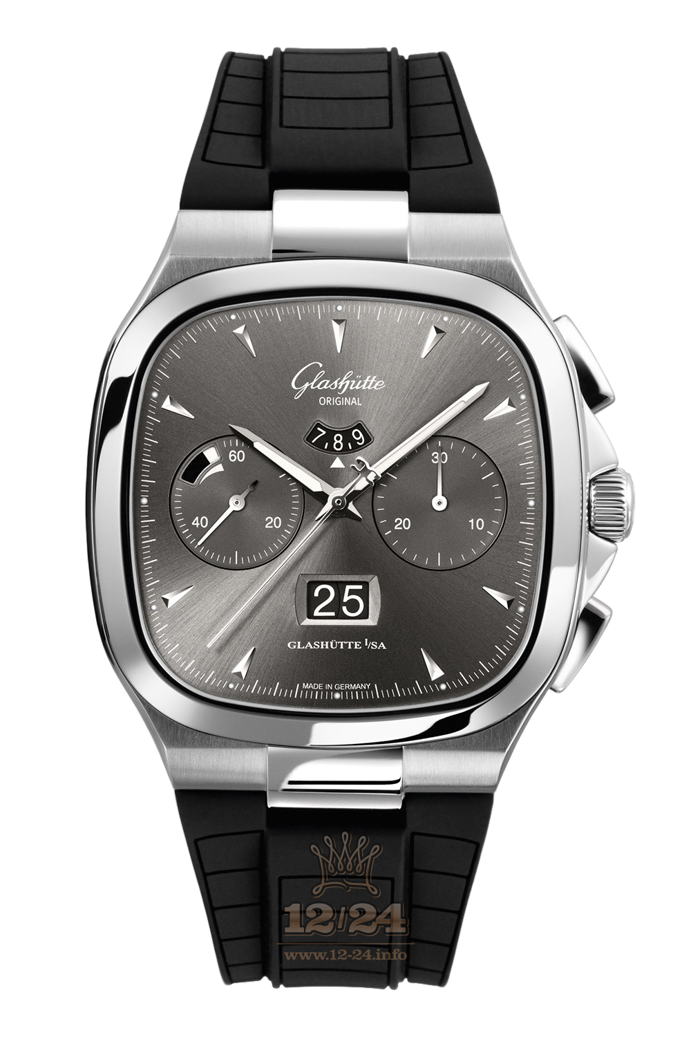 Glashutte Vintage Watch 1-37-02-01-02-33 40 mm Stainless steel Case Gray Dial