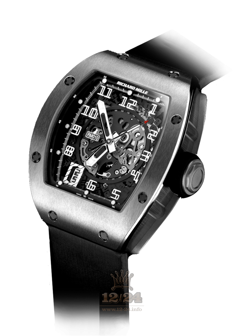 Richard Mille Men's Collection Watch RM 010 Skeletonised Automatic 48 mm Titanium Case
