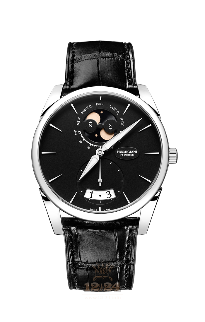 Parmigiani Fleurier Tonda Watch PFC284-0001400-XA1442 39 mm Stainless steel Case Black Dial