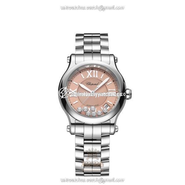 Chopard Happy Sport Watch 278559-3025 36 mm Stainless steel Case Pink Dial