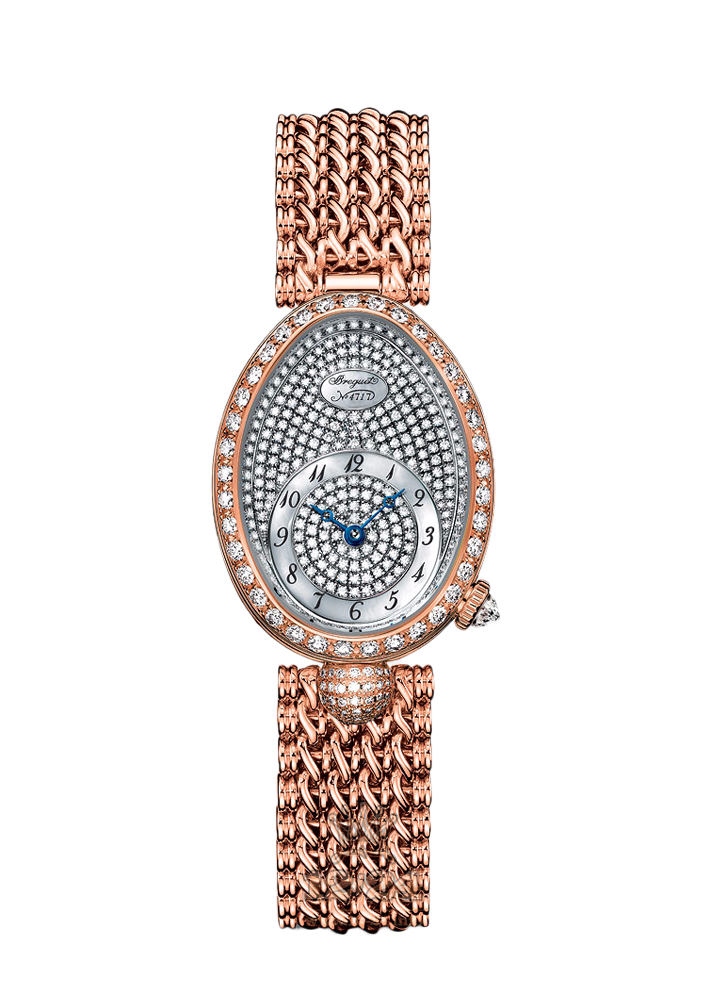 Breguet Reine de Naples Watch 8928BR/8D/J20 DD0D 33 mm Pink gold Case Silver Dial