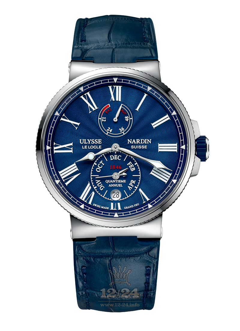 Ulysse Nardin Marine Watch 1133-210/E3 43 mm Stainless steel Case Dark blue Dial