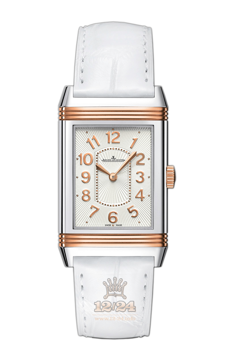 Jaeger-LeCoultre Reverso Watch 3204420 40 mm Steel / Pink gold Case White Silver Dial