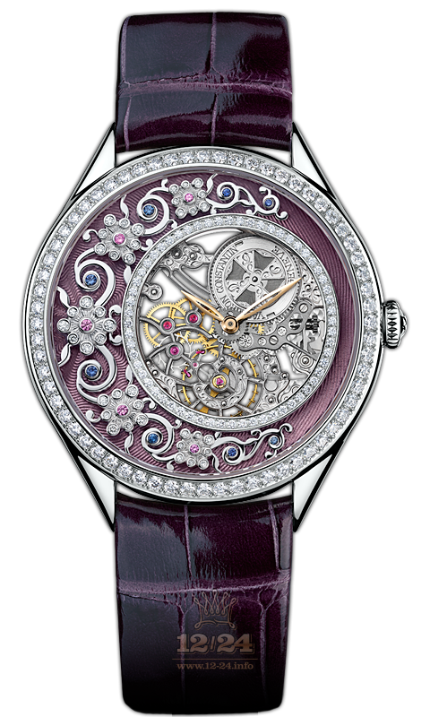 Vacheron Constantin Metiers d Art Watch 33580/000G-9903 37 mm White gold Case Silver Purple Dial