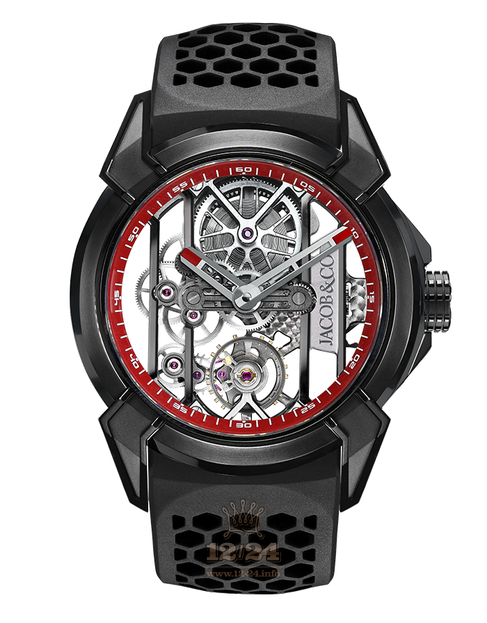 Jacob & Co Gents Collection Watch EX100.21.PS.RW.A 44 mm Titanium DLC coating Case