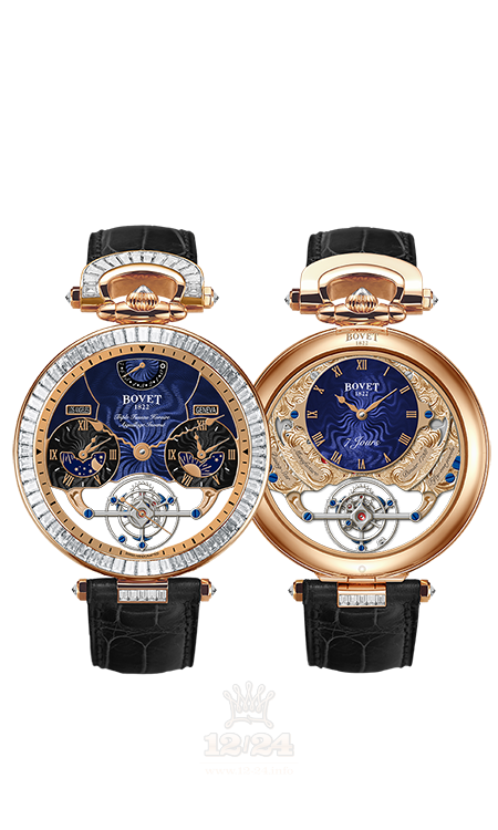 Bovet Fleurier Grandes Complications Watch AIRS007-SB123 46 mm Pink gold Case Dark blue Dial
