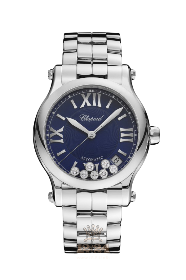 Chopard Happy Diamonds Watch 278559-3009 36 mm Stainless steel Case Dark blue Dial