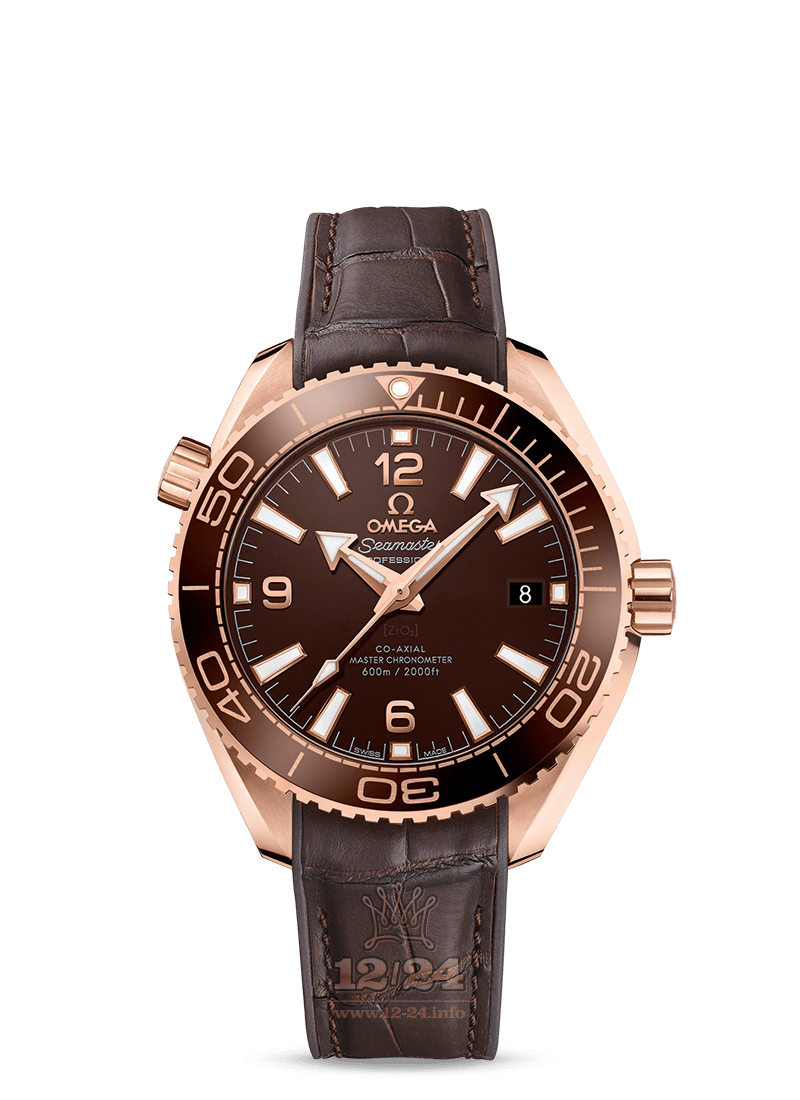 Omega Planet Ocean 600 M Watch 215.63.40.20.13.001 40 mm Pink gold Case Brown (chocolate) Dial