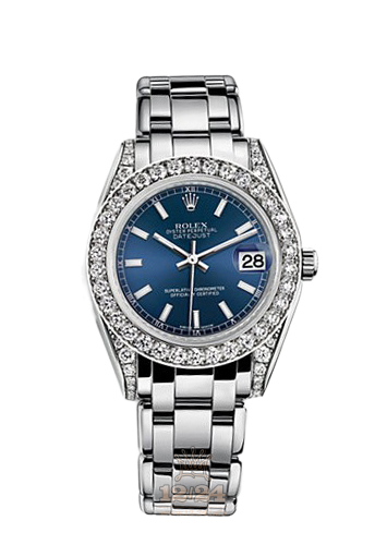 Rolex Pearlmaster Watch 81159-0052 34 mm White gold Case Dark blue Dial