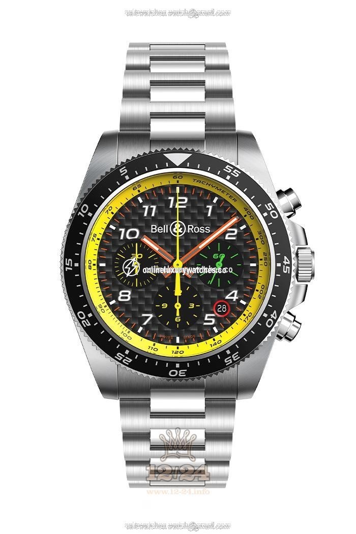 Bell & Ross Vintage Watch BRV394-RS19/SST Stainless steel Case Black Dial