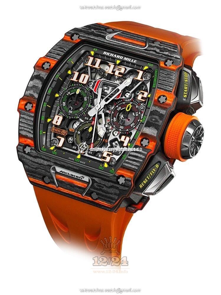 Richard Mille Men's Collection Watch RM11-03 McLaren 50 mm Carbon Case