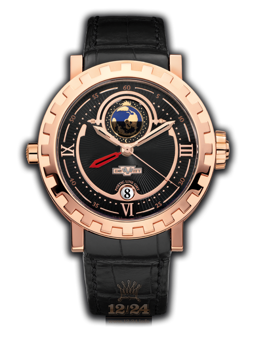 Dewitt Academia Watch AC.2002.53.M020A 43 mm Pink gold Case Black Dial