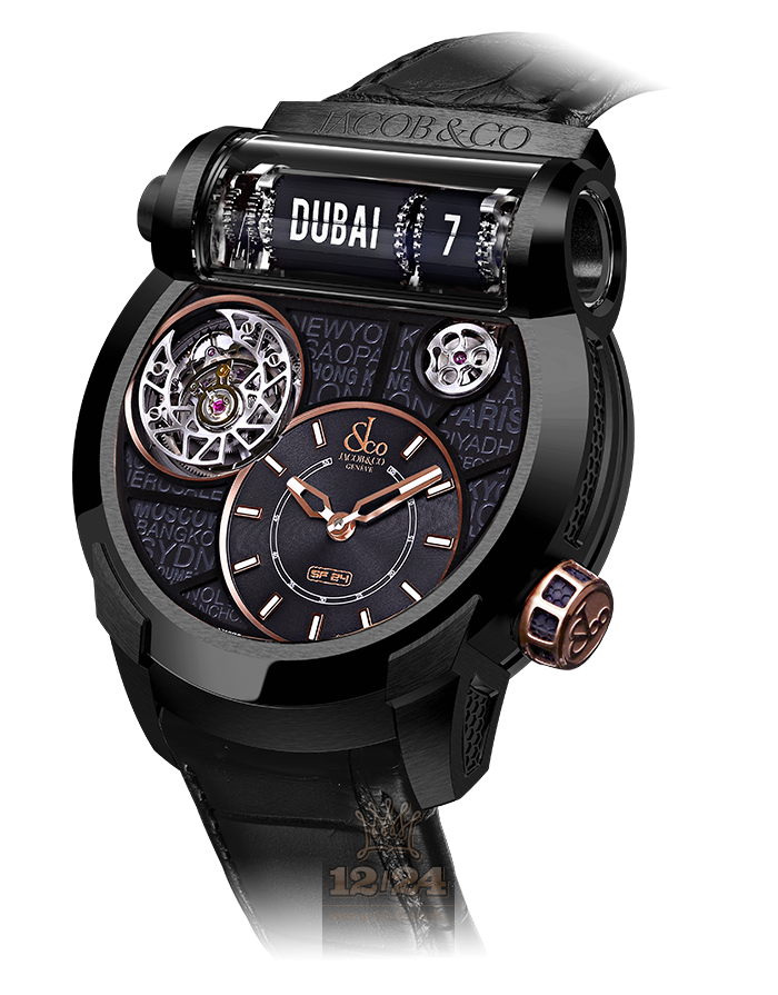 Jacob & Co Grand Complication Masterpieces Watch ES102.24.NS.LC.A 45 mm Titanium DLC coating Case Black Dial