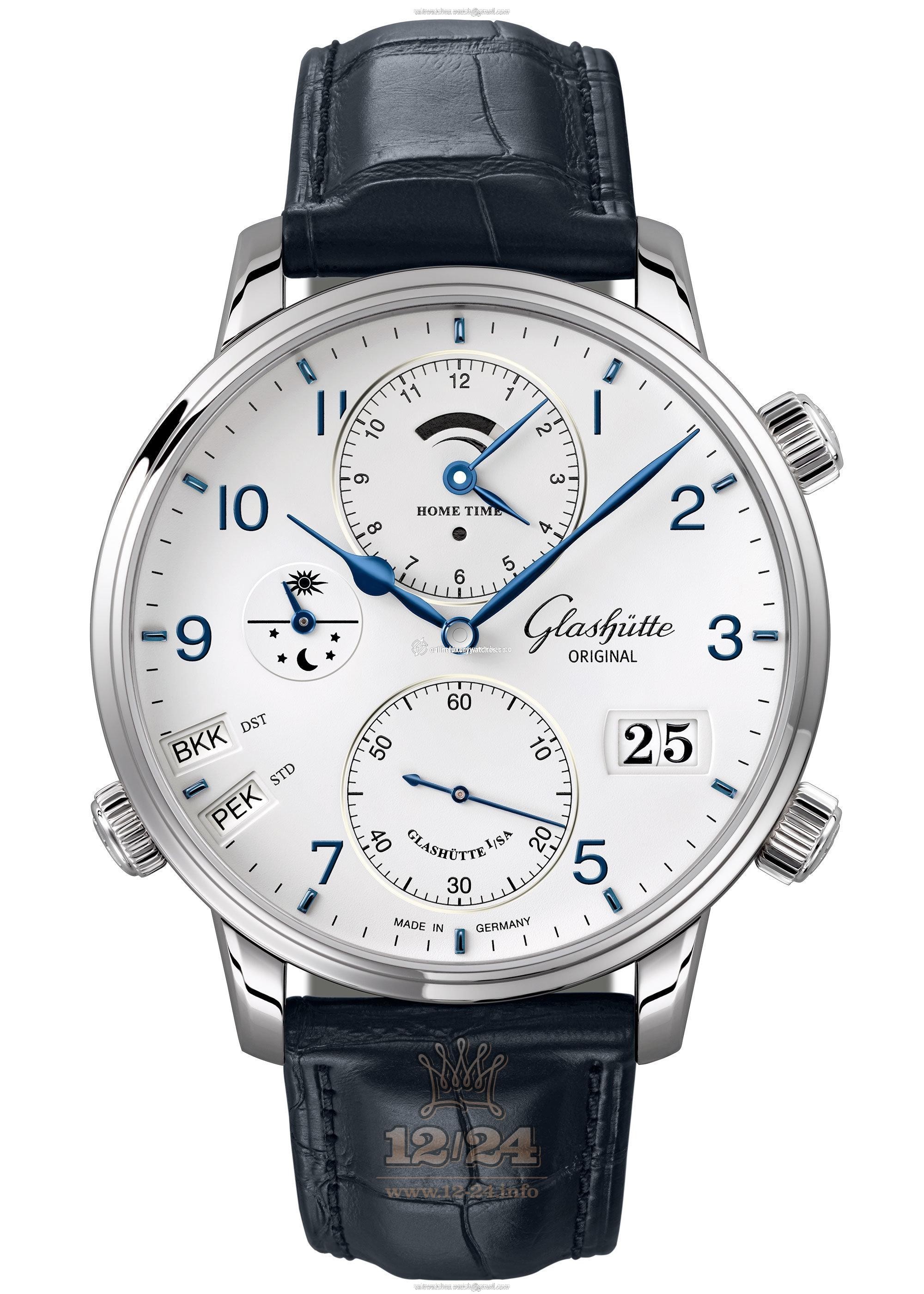 Glashutte Senator Watch 1-89-02-03-02-01 44 mm White gold Case White Dial