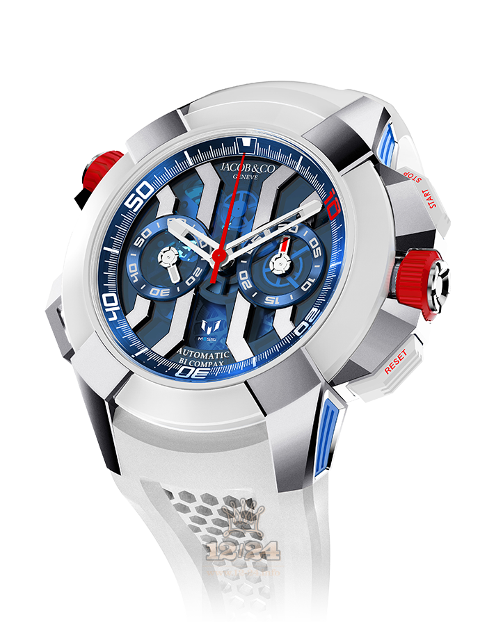 Jacob & Co Gents Collection Watch EC313.20.PE.LL.K 47 mm Titanium DLC coating Ceramics Case Dark blue Dial