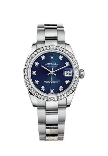 Rolex Datejust Watch 178384-0067 31 mm Steel / White gold Case Dark blue Dial