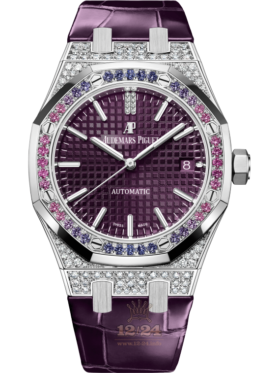Audemars Piguet Royal Oak Watch 15452BC.ZY.D600CR.01 37 mm White gold Case Purple Dial
