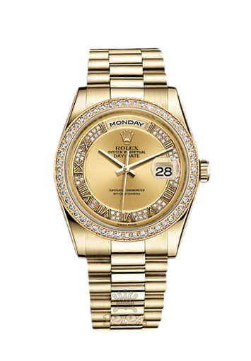 Rolex Day-Date Watch 118348-0071 36 mm Yellow gold Case Golden Dial