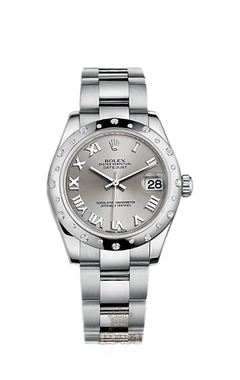 Rolex Lady-Datejust Watch 178344-0011 31 mm Steel / White gold Case Gray Dial