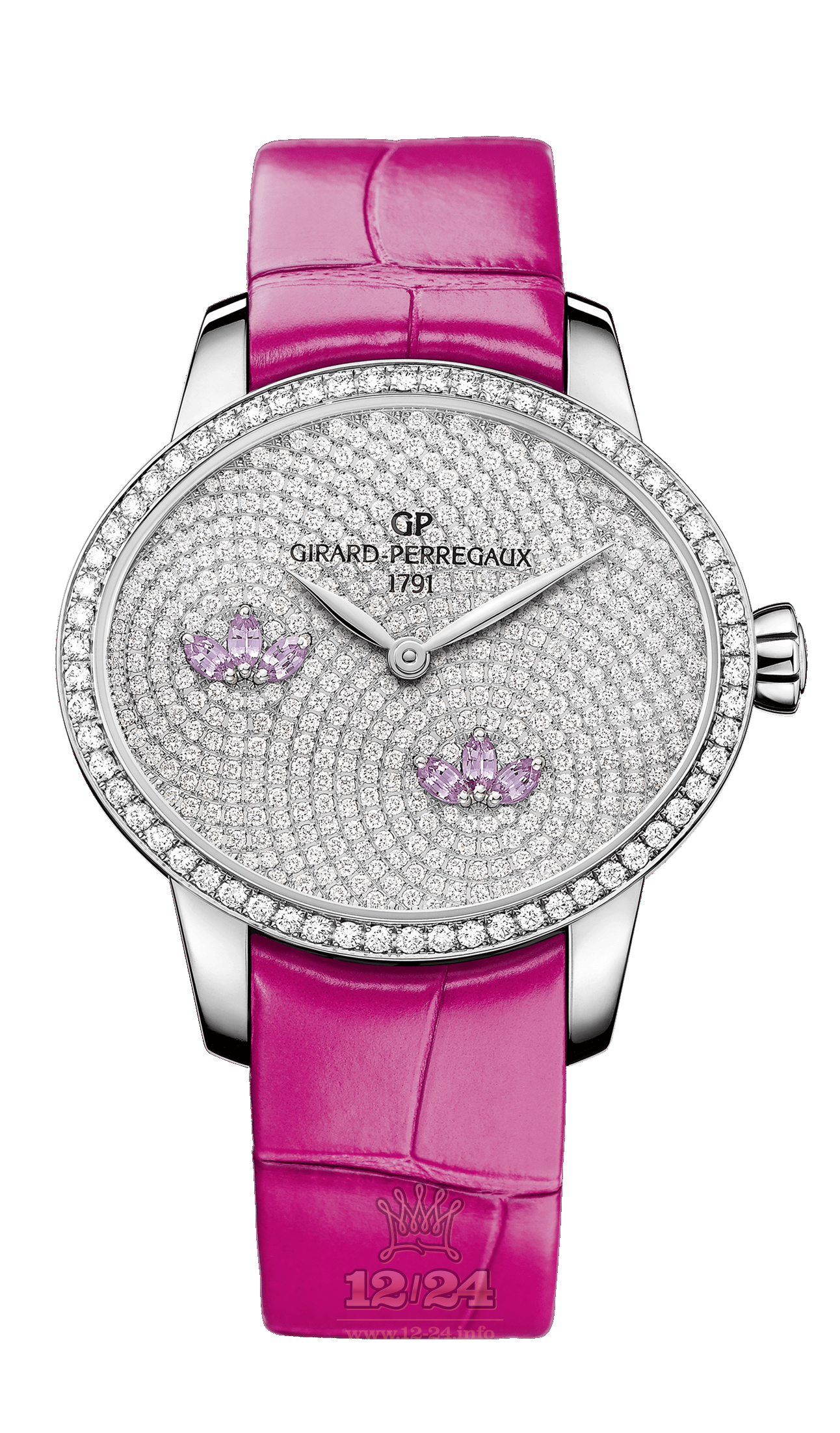 Girard Perregaux Cats Eye Watch 80489D53A1B4-CK9A 35 mm White gold Case Silver Dial