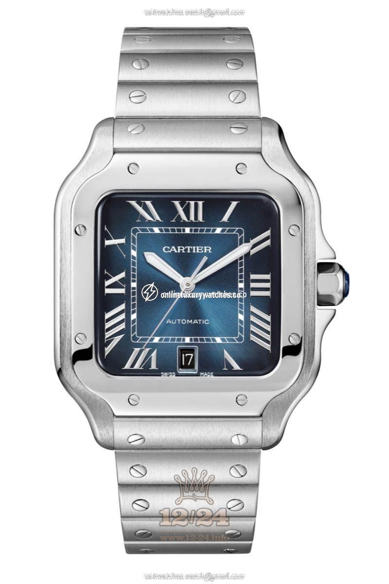 Cartier Santos de Cartier Watch WSSA0013 40 mm Stainless steel Case Dark blue Dial