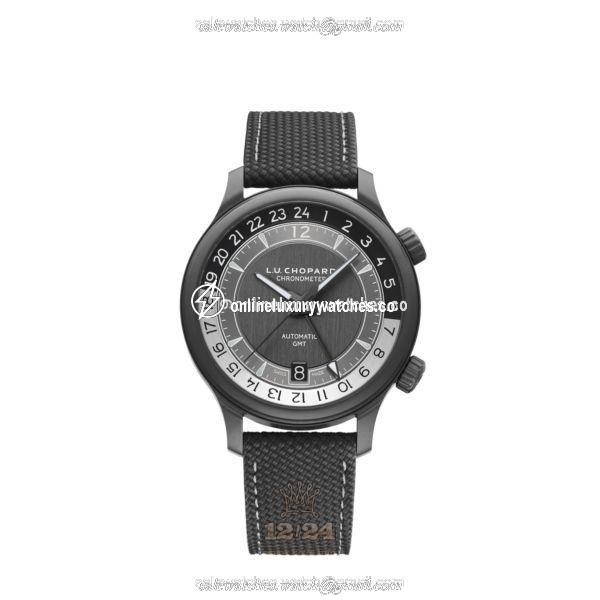 Chopard L.U.C Watch 168579-3004 42 mm Titanium Case Black Gray Dial