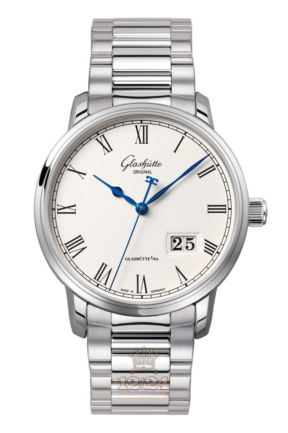 Glashutte Senator Watch 100-03-32-42-14 40 mm Stainless steel Case White Dial