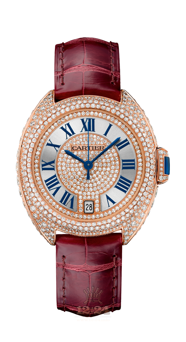 Cartier Cle de Cartier Watch WJCL0036 35 mm Pink gold Case Silver Golden Dial
