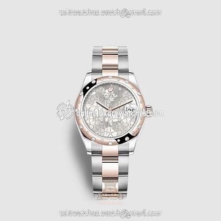 Rolex Datejust Watch 278341rbr-0031 31 mm Stainless steel Pink gold Case Gray Silver Painted Dial