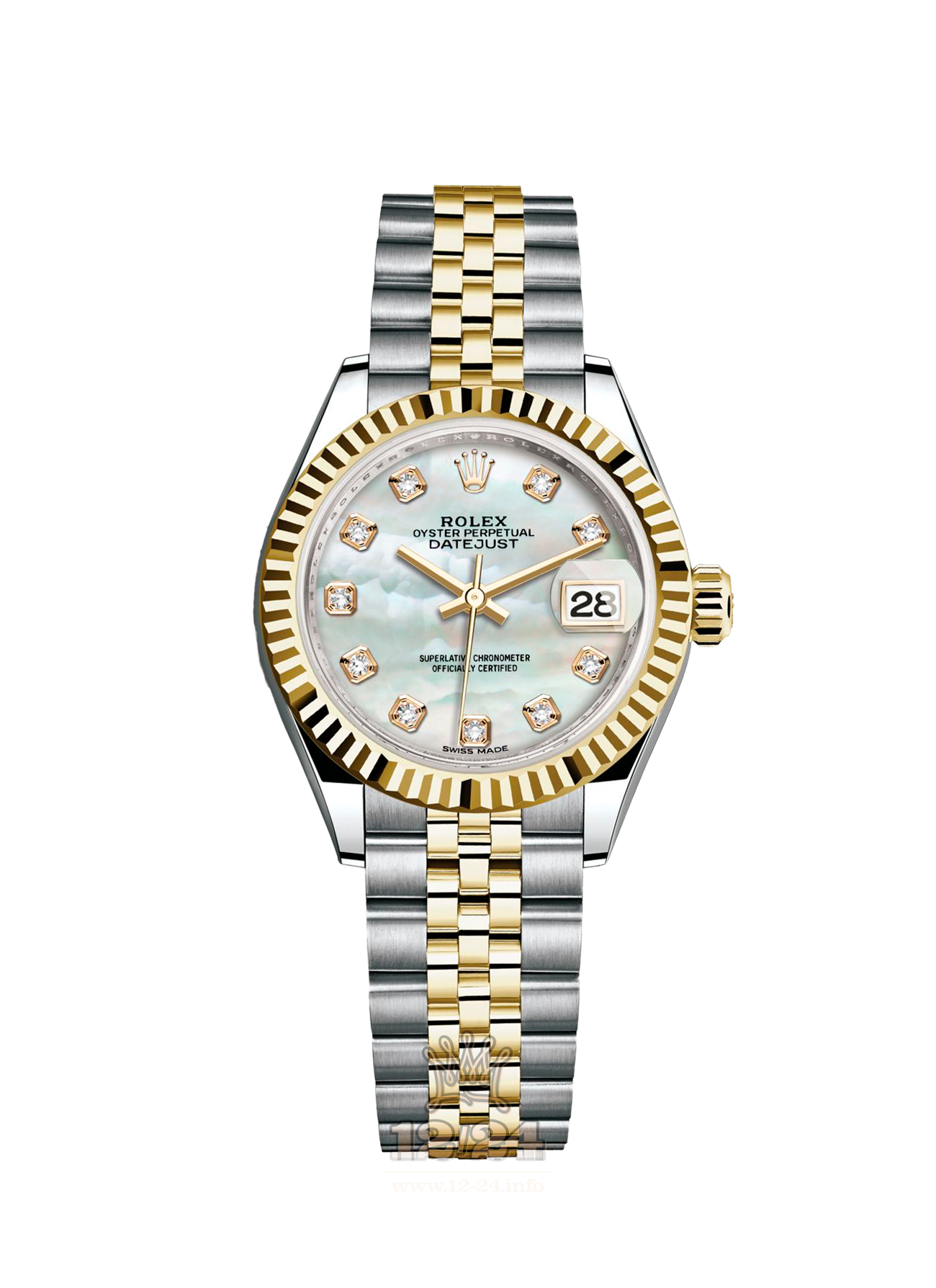 Rolex Datejust Watch 279173-0013 28 mm Steel / Yellow gold Case White Dial
