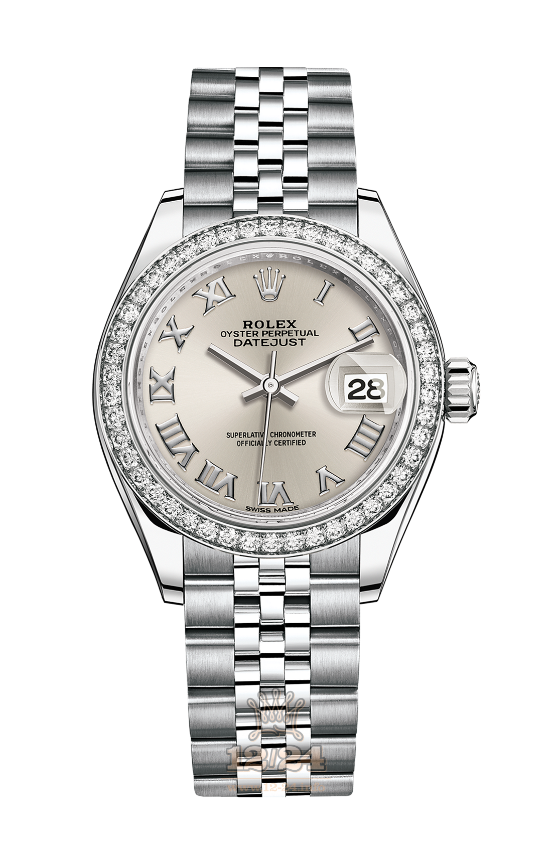 Rolex Datejust Watch 279384rbr-0009 28 mm Steel / White gold Case Silver Dial