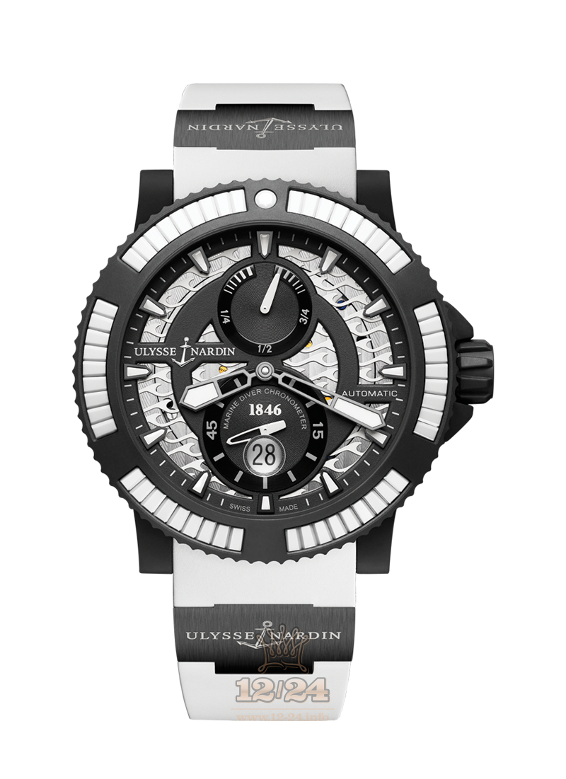 Ulysse Nardin Diver Watch 263-92B0-3C/920 46 mm Stainless steel Case Black Dial