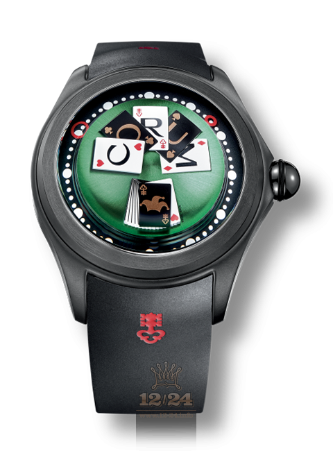 Corum Bubble Watch L390/03246 52 mm Titanium PVD coating Case Green Dial