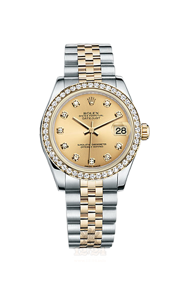 Rolex Datejust Watch 178383-0001 31 mm Steel / Yellow gold Case Golden Dial