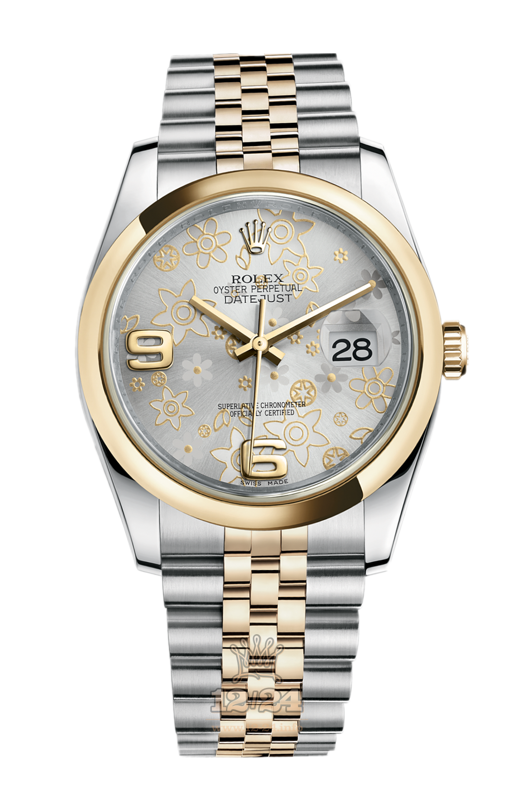 Rolex Datejust Watch 116203-0139 36 mm Steel / Yellow gold Case Silver Dial