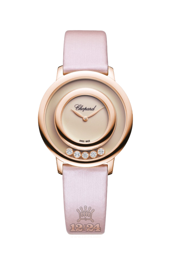 Chopard Happy Diamonds Watch 209429-5106 32 mm Pink gold Case Golden Dial