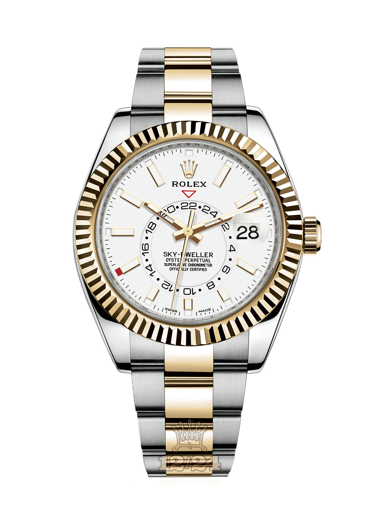 Rolex Sky-Dweller Watch 326933-0009 42 mm Steel / Yellow gold Case White Dial