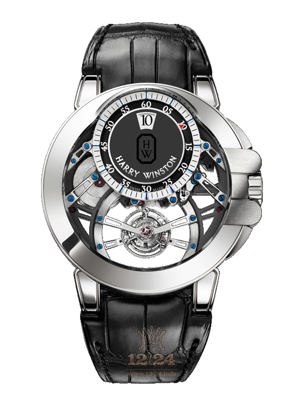 Harry Winston The Ocean Collection Watch OCEMTJ45WW001 45 mm White gold Case Black Silver Dial