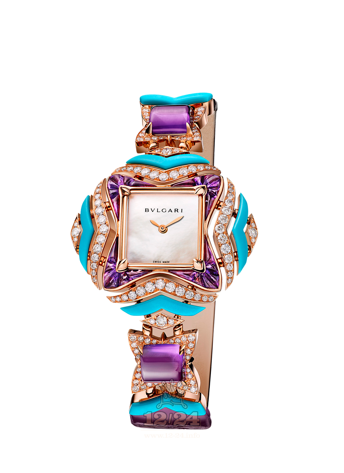 Bvlgari Jewelry watches Watch 102246 MUP37WGD1ATL 37 mm Pink gold Case White Dial