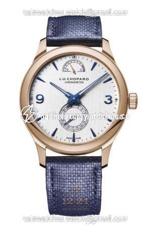 Chopard L.U.C Watch 161926-5004 Pink gold Case Silver Dial