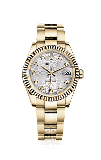 Rolex Datejust Watch 178278-0031 31 mm Yellow gold Case Silver Dial