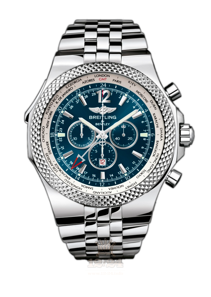 Breitling Breitling for Bentley Watch A4736212/C768/998A 49 mm Stainless steel Case Silver Dark blue Dial