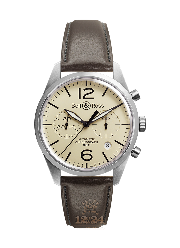 Bell & Ross Vintage Watch BRV126-BEI-ST/SCA 41 mm Stainless steel Case Beige Dial