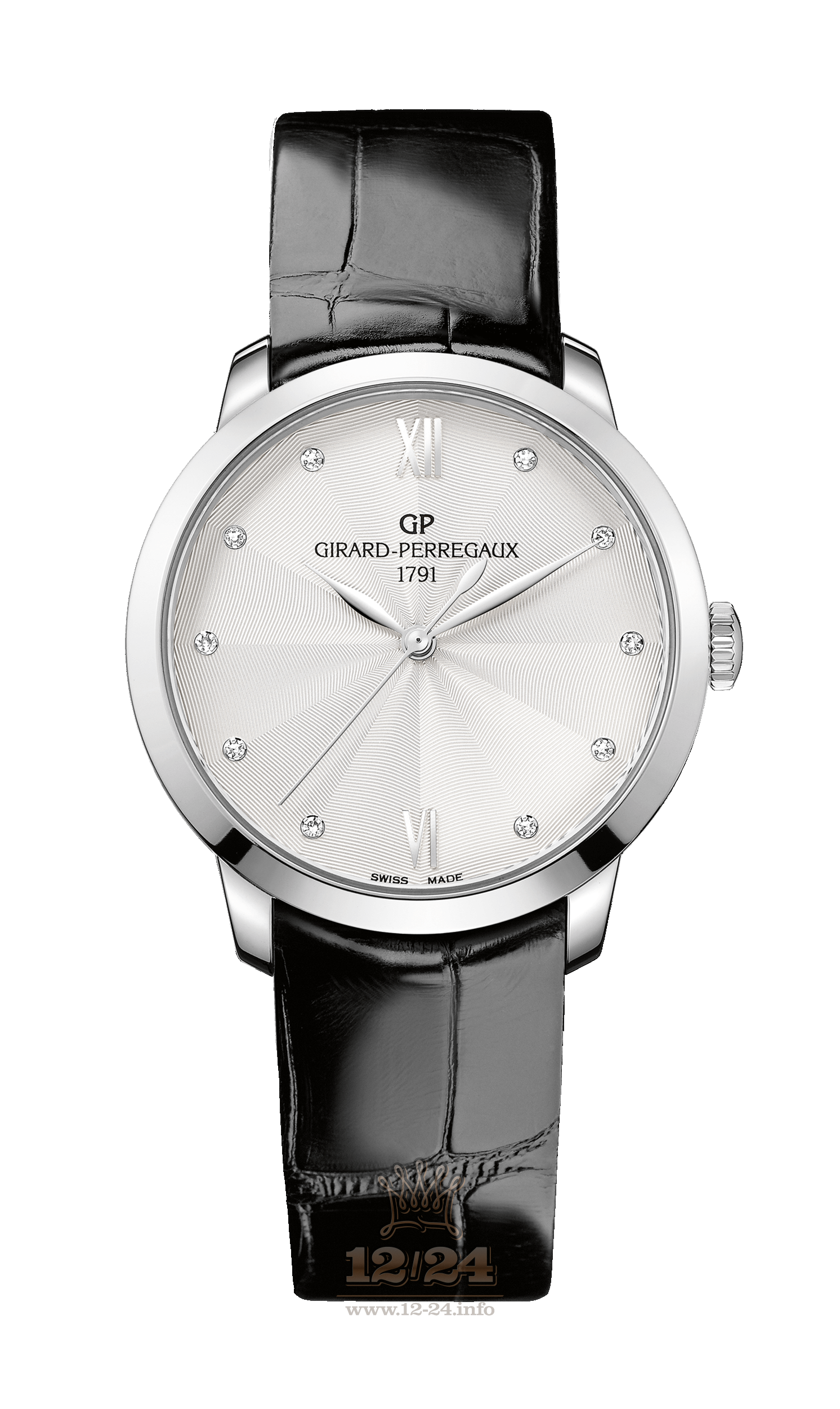 Girard Perregaux 1966 Watch 49523-11-171-CB6A White gold Case Silver Dial