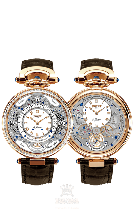 Bovet Fleurier Complications Watch ACQPR001-SD1 43 mm Pink gold Case White Gray Dial