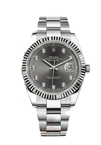 Rolex Datejust Watch 126334-0005 41 mm Steel / White gold Case Gray Dial