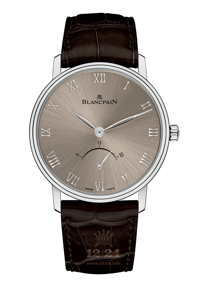 Blancpain Villeret Watch 6653-1504-55 40 mm White gold Case Gray Dial