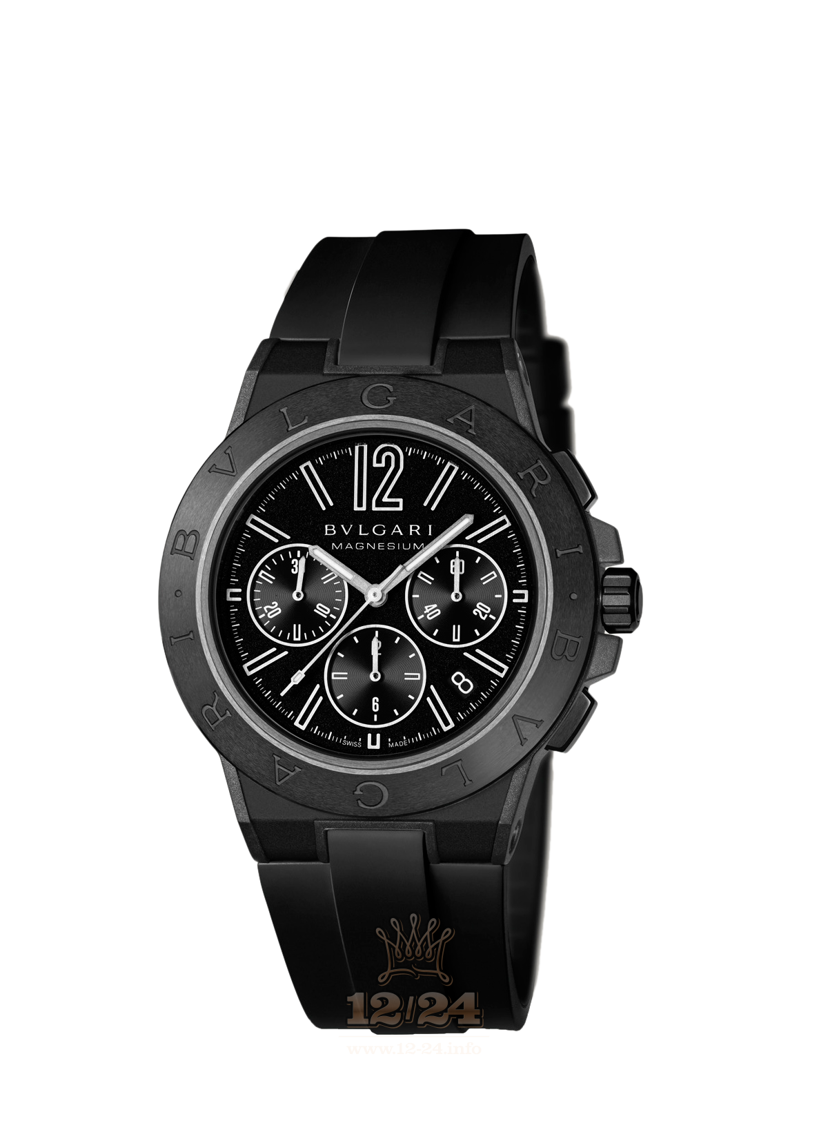 Bvlgari Diagono Watch 102428 DG42BSMCVDCH 42 mm Stainless steel Ceramics Case Black Dial