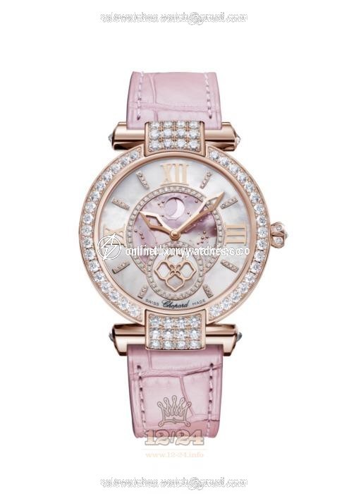 Chopard Imperiale Watch 384246-5001 36 mm Pink gold Case Silver Dial